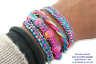 Confectionner des bracelets Shamballa multicolores - Bijoux Shamballas - 10doigts.fr