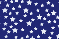 Coupon de tissu étoile blanche sur fond bleu - 43 x 53 cm - Coupons de tissus - 10doigts.fr