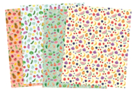 Coupons de tissu "Fruits et légumes" 45,5 x 55 cm - 4 designs  - Coupons de tissus - 10doigts.fr