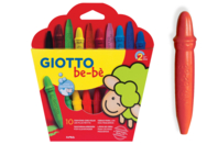 Crayons cire Giotto Bé-bé + taille-crayons - Crayons cire - 10doigts.fr