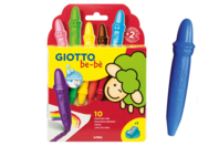 Crayons cire Giotto Bé-bé - 10 pièces - Crayons cire - 10doigts.fr