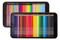 Crayons de couleur pour artistes - coffret 72 pièces - Crayons de couleur - 10doigts.fr
