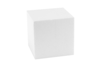 cube polystyrène 8 cm - Formes à décorer - Polystyrène - 10doigts.fr
