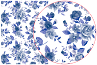 Papier Décopatch Roses bleues - 3 feuilles N°499 - Papiers Décopatch - 10doigts.fr