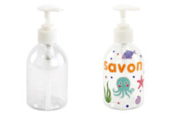 Distributeur de savon en plastique - Plastique Transparent - 10doigts.fr