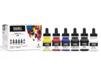 Encres acryliques Liquitex Professional - coffret de 6 couleurs - Encres beaux-arts : encre de Chine et encres acryliques - 10doigts.fr