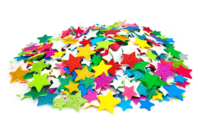 Stickers étoiles en caoutchouc mousse - 500 étoiles - Stickers en mousse - 10doigts.fr