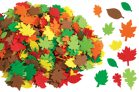 Feuilles d'arbres en caoutchouc souple - 500 pièces - Fleurs et feuilles décoratives - 10doigts.fr