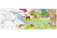 Fresque géante à colorier - La forêt - Fresques de coloriage - 10doigts.fr