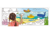 Fresque géante à colorier - La mer - Dessin 1er âge - 10doigts.fr