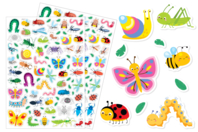 Gommettes insectes mignons - 2 planches - Gommettes Animaux - 10doigts.fr