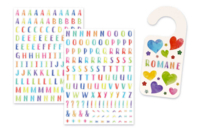 Gommettes lettres aquarelle (2 planches) - Gommettes Alphabet, messages - 10doigts.fr