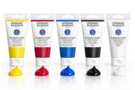 Gouache étude Lefranc Bourgeois, 5 x 80 ml - Gouache fine artiste : des couleurs opaques et lumineuses - 10doigts.fr