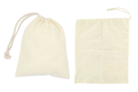 Grand sac coton à cordelette - 35 x 25 cm - Coton, lin - 10doigts.fr