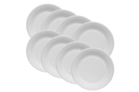 Assiettes en carton blanc - 8 pièces - Vaisselle jetable et réutilisable - 10doigts.fr