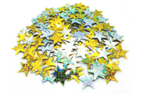 Grandes paillettes étoiles holographiques - 140 pièces - Paillettes fantaisie - 10doigts.fr