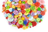 Boutons ronds colorés - environ 1200 pièces - Boutons - 10doigts.fr