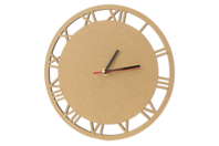 Horloge chiffres romains en médium - Horloges en bois - 10doigts.fr