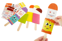 Kit cartes pop-up glace esquimaux - 4 pièces - Kits fête des parents - 10doigts.fr