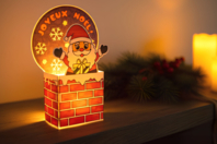 kit cheminée noel à colorier - Photophores Noël - 10doigts.fr