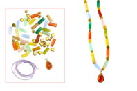 Kit collier marbré - Colliers et chaines - 10doigts.fr