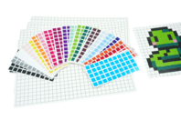 Kit Pixel Art - 5000 gommettes + 10 grilles - Kits créatifs gommettes - 10doigts.fr