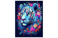 Kit diamond painting, Tigre, 30 x 40 cm - Diamond Painting : Kit complet - 10doigts.fr