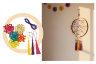 kit dreamcatcher kids - Suspensions décoratives en bois - 10doigts.fr