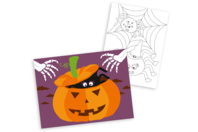 Kit peinture au numéro citrouille - Supports d'Halloween à décorer - 10doigts.fr