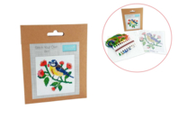 Kit points de croix : Oiseau - Kits Mercerie - 10doigts.fr