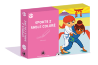 Coffret d'Activité cartes sables - sport filles - Coffret Sable coloré - 10doigts.fr
