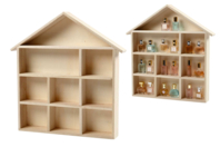 Maison étagère  en bois - Suspensions et déco murale - 10doigts.fr