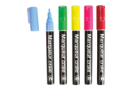 Marqueurs craie haute pigmentation - 5 couleurs - Feutre marqueur craie - 10doigts.fr
