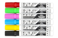 Marqueurs permanents multi-surfaces - 6 couleurs - Feutres permanents - 10doigts.fr