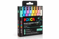Marqueurs Posca PC1MR - 8 couleurs soft - Feutres calibrés et fineliners pour le dessin de précision - 10doigts.fr
