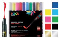 Marqueurs Pinceaux POSCA - 10 couleurs - Marqueur POSCA - 10doigts.fr
