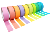 Masking tape couleurs assorties - 10 rouleaux - Adhésifs colorés et Masking tape - 10doigts.fr