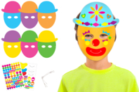 Kit masques Clown + gommettes - 6 pièces - Masques - 10doigts.fr