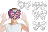 Masques papillons à décorer - Set de 4 - Masques - 10doigts.fr