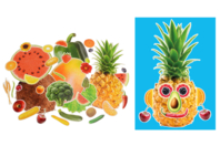 Mega set fruits et légumes réalistes en carte forte - 150 formes  - Kits éducatifs : le plaisir d'apprendre par la manipulation - 10doigts.fr