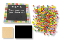 Mémo ardoise mosaïques - 6 réalisations - Kits Supports et décorations - 10doigts.fr