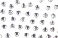 Mini strass coeurs cristal - 72 strass adhésifs - Stickers Strass - 10doigts.fr