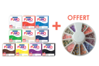FIMO : Kit de 10 couleurs classiques + CADEAU - Pâtes Fimo Soft - 10doigts.fr