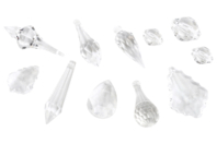 Perles pampilles effet cristal - 8 pampilles - Breloques - 10doigts.fr