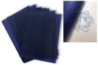 Papier carbone bleu, format A4 - 10 feuilles - Papier matière et texture - 10doigts.fr