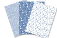 Papiers Gluepatch Bleu - 3 feuilles - Papiers Vernis-collage - 10doigts.fr