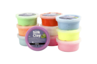 Pâtes à modeler Silk Clay pastel - 10 pots - Pâtes à modeler sèchent à l'air - 10doigts.fr