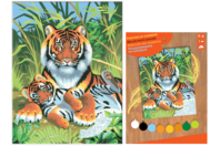 Tableau peinture au Numéro - Tigre - Peinture par numéros - 10doigts.fr