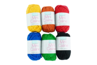 Pelotes mini Caline - 6 couleurs basiques - Fils à tricoter - 10doigts.fr