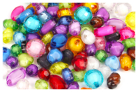 Perles à facettes - 100 perles - Perles Acrylique - 10doigts.fr